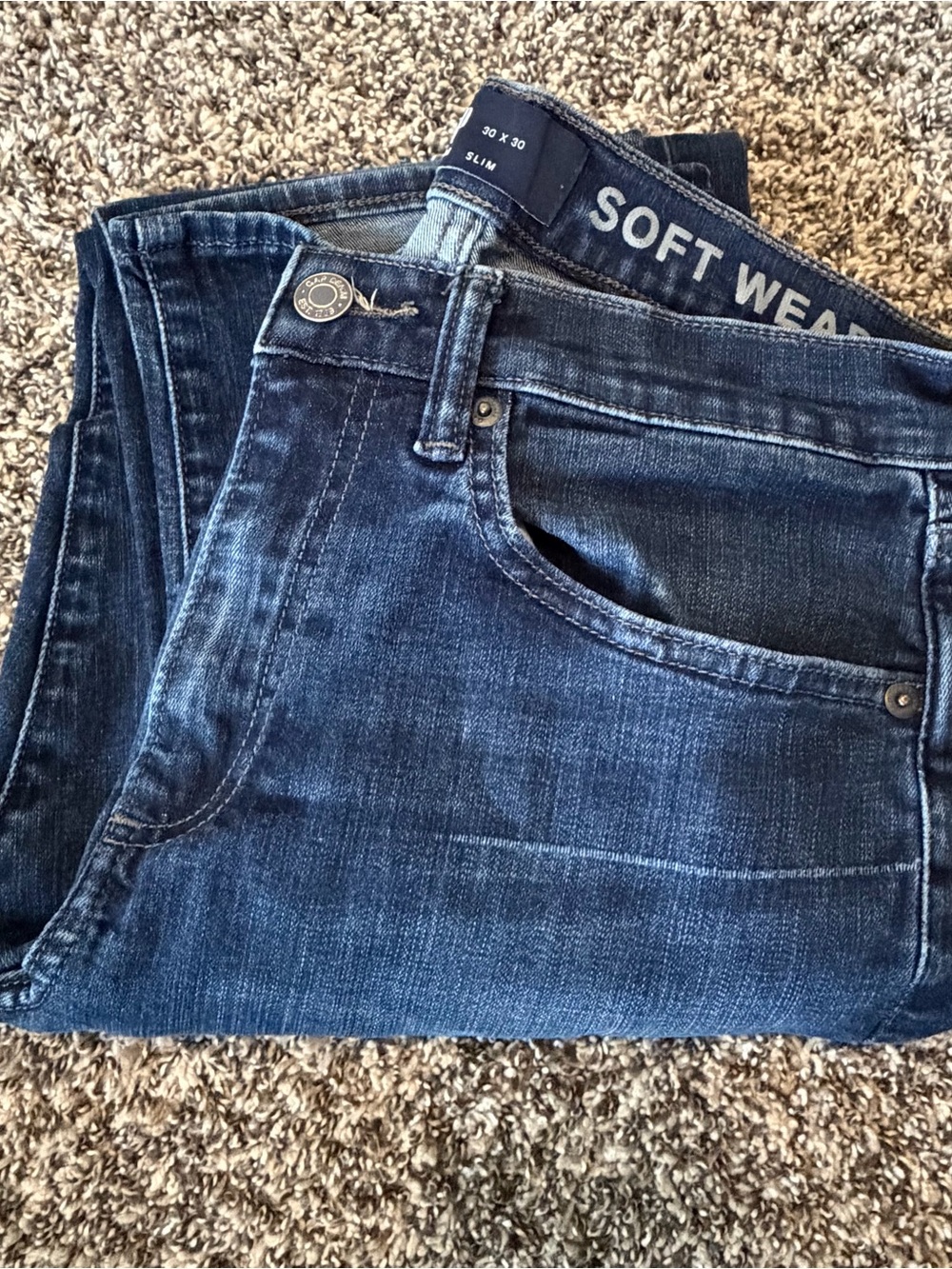 Gap Soft Wear Jeans Men’s 30x30 Slim Fit Dark Wash Stretch Denim
